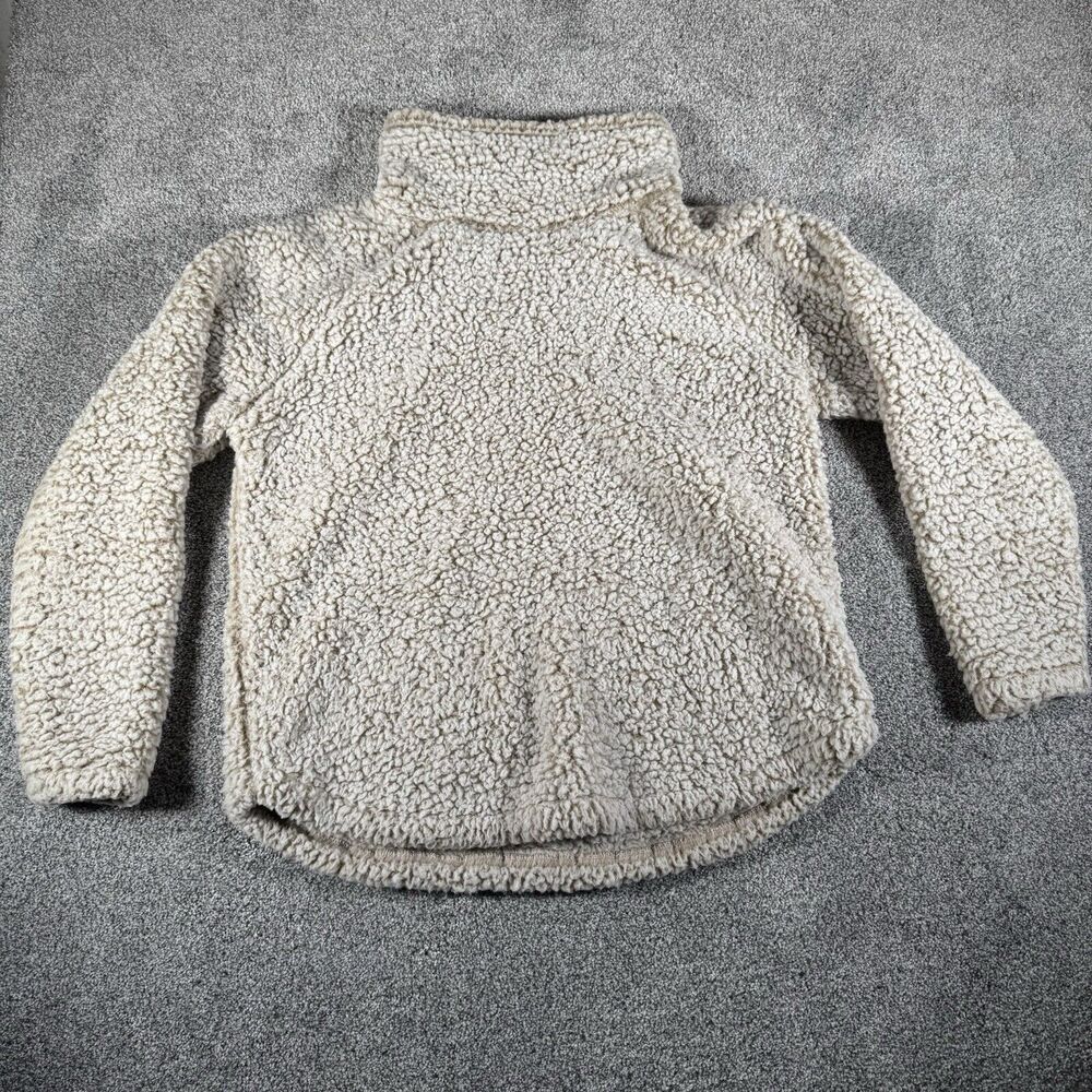 Eddie Bauer Sherpa Fleece Sweater Womens Large Cabincore Cozy Warm Pullover